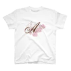 TakakoTaniguchiの“sakura-A”Decorative alphabetシリーズ スタンダードTシャツ