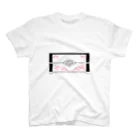 水飼 瓶魚の1漢字[日]★002 宝石箱_黒字 Rose Saint-Laurent×Silver スタンダードTシャツ