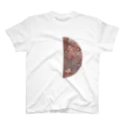 pianocurve DesignのMoon face designed with summer flowers No.7 Regular Fit T-Shirt