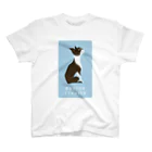 B.T. LOCOのB.T. LOCO スタンダードTシャツ「なんだ？」（ライトブルー） Regular Fit T-Shirt