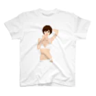 Shigenori Negishi Illust ShopeのGirls IN White-UP-00 Regular Fit T-Shirt