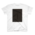 rilybiiの darkcharcoal chocolateBrown Regular Fit T-Shirt