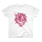 白黒灰脂オリジナルイラストグッズSHOP『熊猫動物園』の鬼面組ガール スタンダードTシャツ