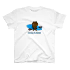 STUDIO SUNLIGHT WEB SHOPのカヤック×クマ（ターコイズ） Regular Fit T-Shirt