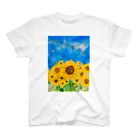 Gaku Okata Original Goodsのsunflowers for ukraine Regular Fit T-Shirt