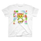 にゃんぴーのお花のうるにゃん（ぜんしん） Regular Fit T-Shirt