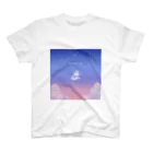 ヨミミの宇宙SHOPのパステルピンク_三日月_dot スタンダードTシャツ