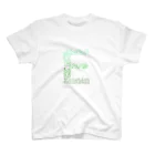 neoacoのAlphabet E -gradation leafs style- Regular Fit T-Shirt