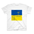 besitos ウクライナ支援の“U for Ukraine”ウクライナ支援 スタンダードTシャツ