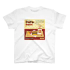 Teal Blue CoffeeのCafe music - CARDINAL RED BURGER - スタンダードTシャツ