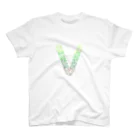 neoacoのAlphabet V -gradation leafs style- スタンダードTシャツ
