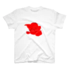 ミラくまの赤いバラのイラスト スタンダードTシャツ