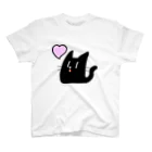 SHUNROの黒ネコ06 スタンダードTシャツ
