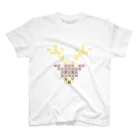 shisoppaの雄鹿-大 Cross-stitch Regular Fit T-Shirt
