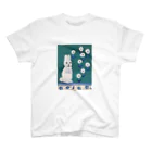 zimei-diary の白いうさぎと白い花畑 スタンダードTシャツ