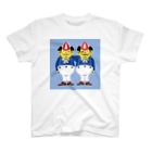 Nobby's SUZURI shopの双子のおじさん（ブルーバック） Regular Fit T-Shirt