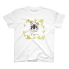 みきぞーん｜保護猫 ミッキー画伯と肉球とおともだちのkojiro mimosa lavender スタンダードTシャツ