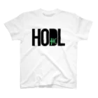 TROPiCALViBESのHODL THC blackfont スタンダードTシャツ