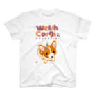 LittleLoroのコーギーの頭にオカメインコちゃん スタンダードTシャツ