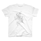 榛龍の家紋花束[黒] Regular Fit T-Shirt