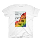 MONETのWE ARE EQUALLY HUMAN RIGHTS スタンダードTシャツ