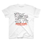 こさぶぅ店長の馬グッズラボの馬の骨スケルトンホースSKELETON HORSE スタンダードTシャツ