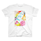 MizuHoイラストショップのお花と虹と空 Regular Fit T-Shirt