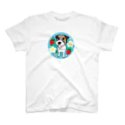 虹色PLUSのかわいいジャックラッセルテリア犬とフルーツ　 Regular Fit T-Shirt