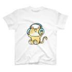 ねここショップの魚ソング大好き猫ちゃん スタンダードTシャツ