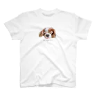 はっぴーおもちの舌をしまうの忘れて寝てる犬 スタンダードTシャツ