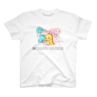 little lion house公式ショップ（大人のためのねこ）の恐竜ブラザーズとハート スタンダードTシャツ