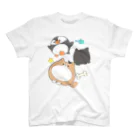 Poulet(miya)のいっぬとねっことぺんぎんさん スタンダードTシャツ