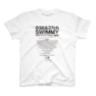 036&37ch SWIMMYのWHITE ✕ BLACK Regular Fit T-Shirt