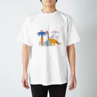 fumimicreativeのブラキオサウルス　80年代風レトロポップな恐竜 Regular Fit T-Shirt