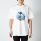 fumimicreativeのイクチオサウルス　80年代風レトロポップな恐竜 スタンダードTシャツ