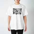 あけたらしろめのあけたらしろめ「ゲルニカ」 白抜きver Regular Fit T-Shirt