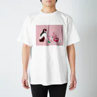 イノウエマサルのお店のカセットテープガール(唄うネコ) スタンダードTシャツ