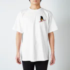 HAKO-BUNE 2ndのつるまいカホンＴ(黒ロゴ ワンポイント) Regular Fit T-Shirt