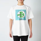 mai_relaxedの4つ葉の扇風機ﾁｬﾝ スタンダードTシャツ