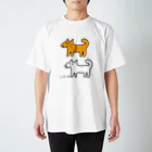 柴犬しばわんこhana873のしばいぬさんたち(白と黄色)柴犬さんたち スタンダードTシャツ