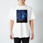 ゆにねこ惑星のପ天使の夏休みଓ夜空旅行(淡) スタンダードTシャツ