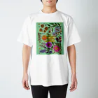 marimo shopのGarden Flower グリーン Regular Fit T-Shirt