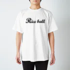 MUSUTCH（むすっち） SHOPの「Riceball」黒ロゴスタンダードTシャツ Regular Fit T-Shirt