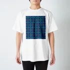 tettetextileのTako tile_blue Regular Fit T-Shirt