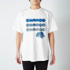 トウキョウピンノのオカヤドカリCHARGEブルー スタンダードTシャツ