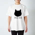 もこもこのNEKO　黒 スタンダードTシャツ