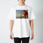柴犬と柴犬の初日の出(赤柴) Regular Fit T-Shirt
