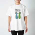 ぼんやり商会 SUZURI店のフォークさんとスプーンさん ｡ｏＯ Regular Fit T-Shirt