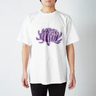 おばけ植物園のおばけ花（キク）パープル スタンダードTシャツ