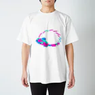 shi-chi Labo graph(詩一）のガラスチェックハリネズミ Regular Fit T-Shirt
